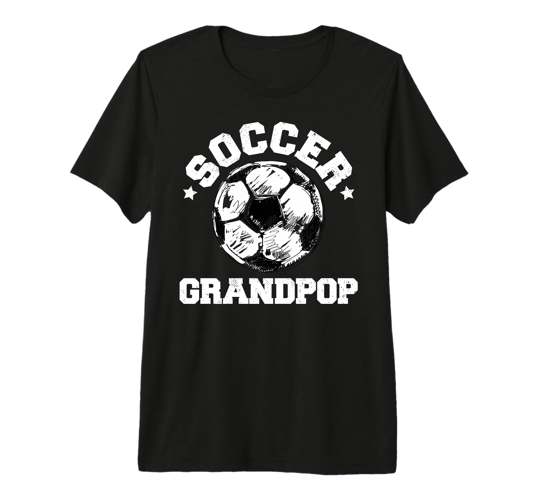 Mens Soccer Grandpop Soccer Ball T-Shirt - Trendy Graphic Men Women