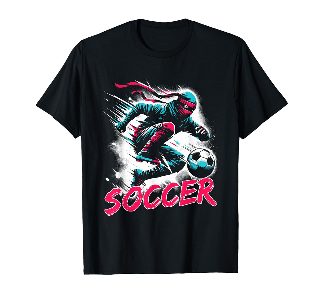 Soccer Ninja Ninja Playing Football T-Shirt - Aesthetic Graphic Unisex