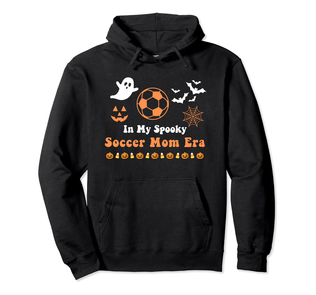 Soccer Mom Halloween Groovy And Spooky Hoodie - Graphic Print Unisex
