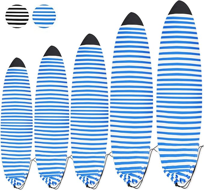 UCEDER Surfboard Sock Cover,Lightweight Stretch Board Bag for Sun Protection,Foldable Surfboard Sock Sleeve Perfect for Travel and Transportation