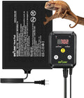 BN-LINK Durable Reptile Heating Pad 6" X 8" with Digital Thermostat Under Tank Heater Terrarium Warmer Combo Set for Turtles, Lizards, Frogs, and Other Reptiles