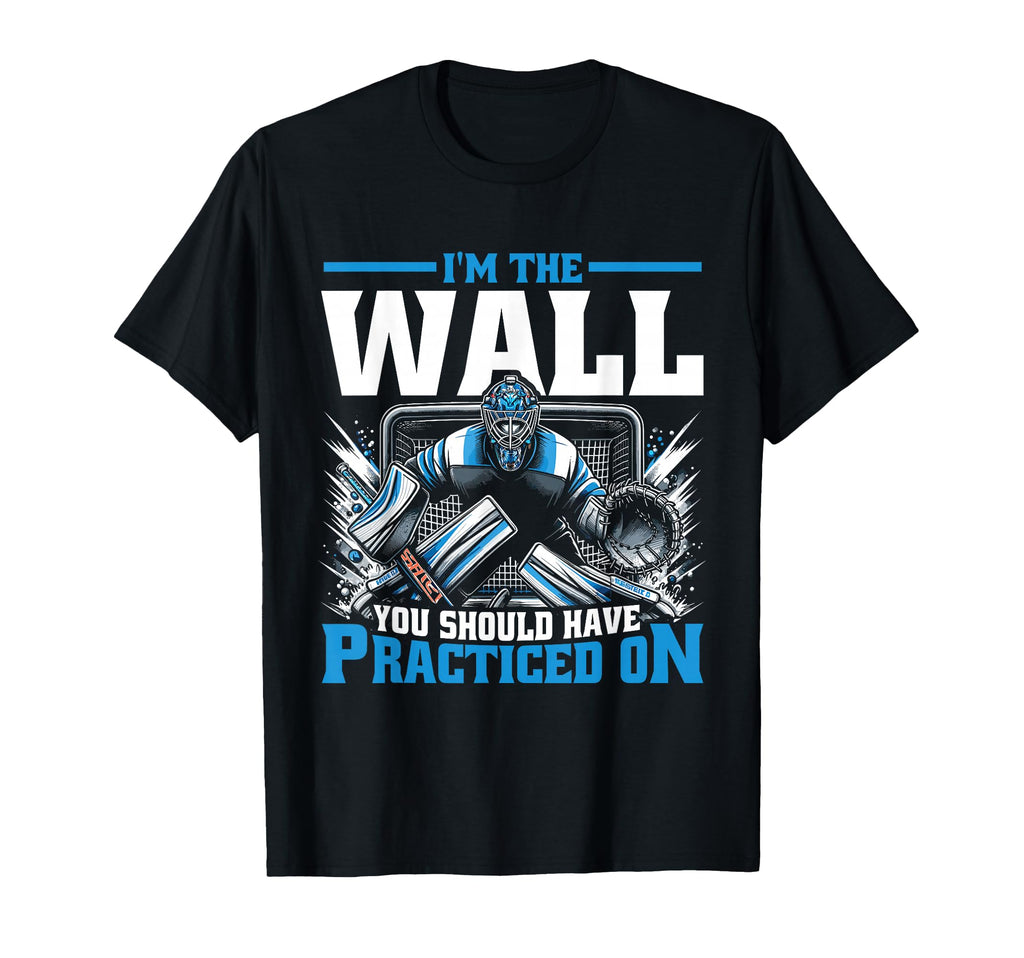 Funny Ice Hockey Goalie Goalkeeper T-Shirt - Minimalist Print for Adults