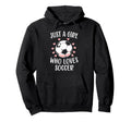 Just Who Loves Soccer Soccer Player Sports Hoodie - Graphic Print Men Women