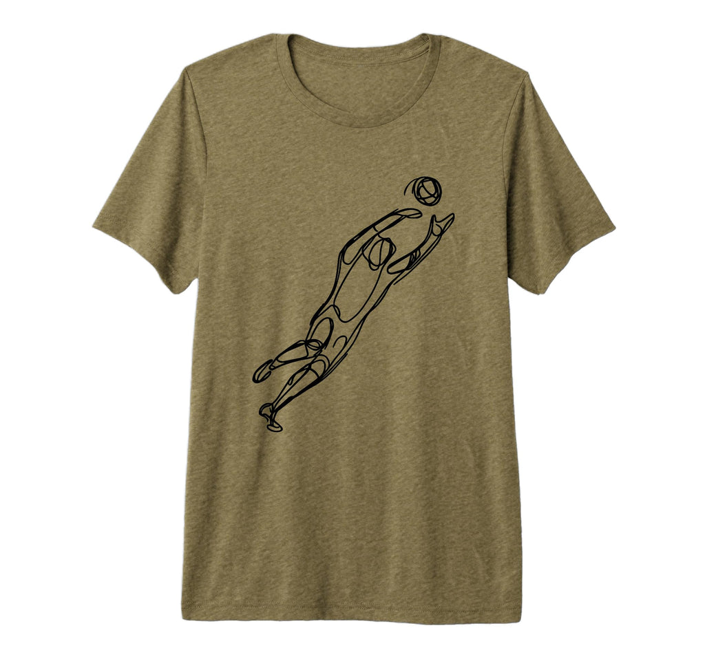 Soccer Goalkeeper Tri Blend T-Shirt - Graphic Print for Adults