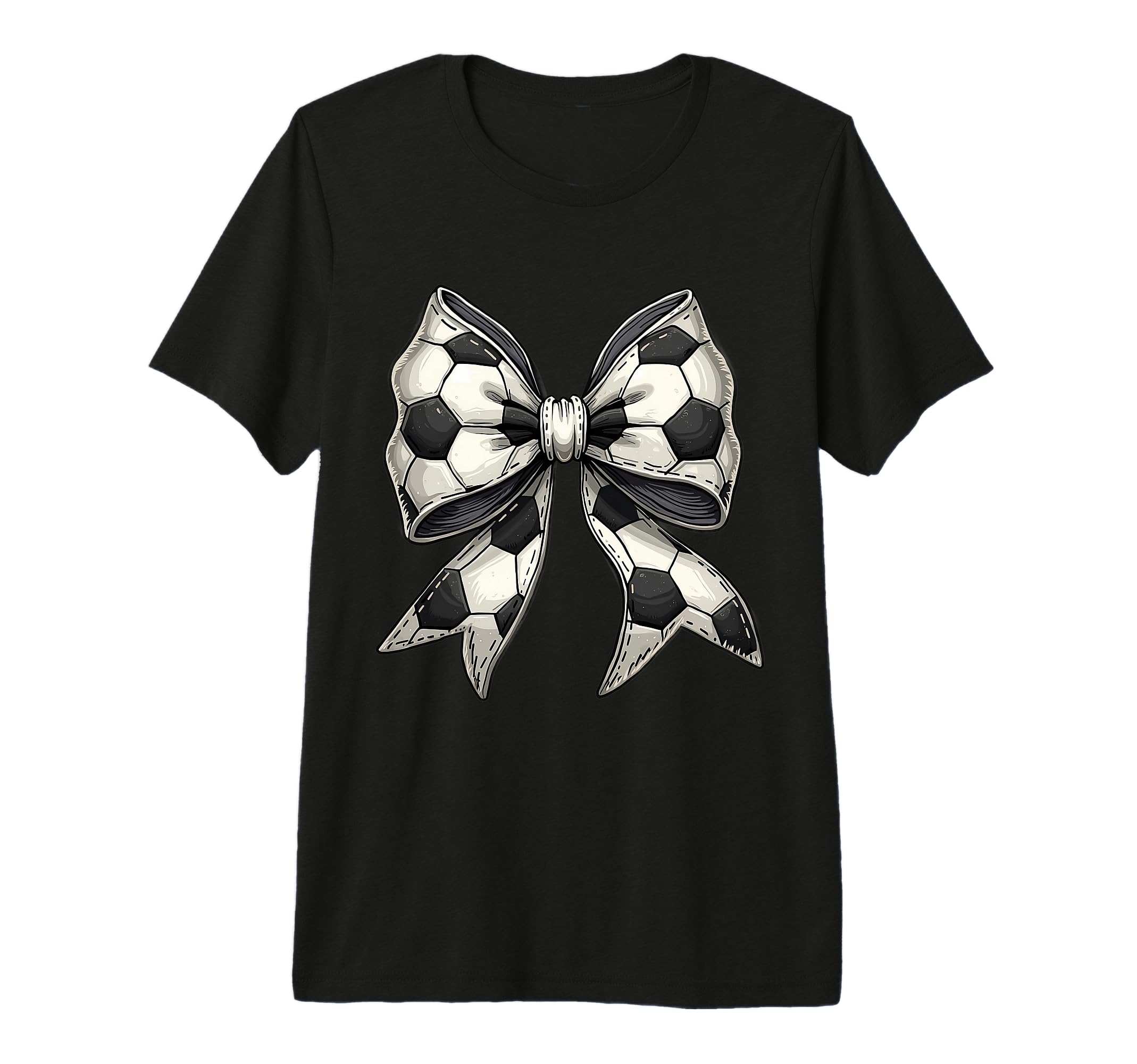 Elegant Soccer Coquette Bow Football T-Shirt - Streetwear Style Unisex