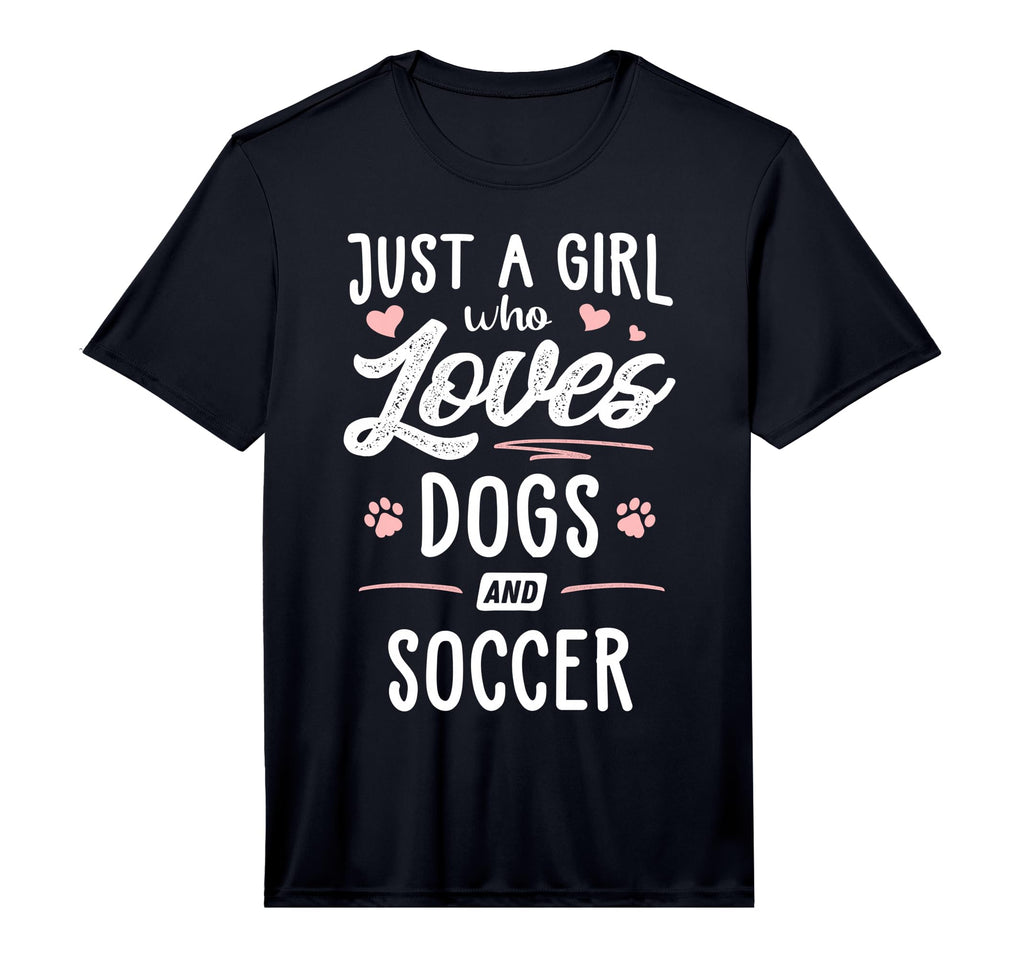 Just Who Loves Dogs And Soccer Gift Dog T-Shirt - Graphic Print Men Women