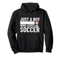 Soccer Player Just Who Loves Soccer Hoodie - Custom Art Print Unisex