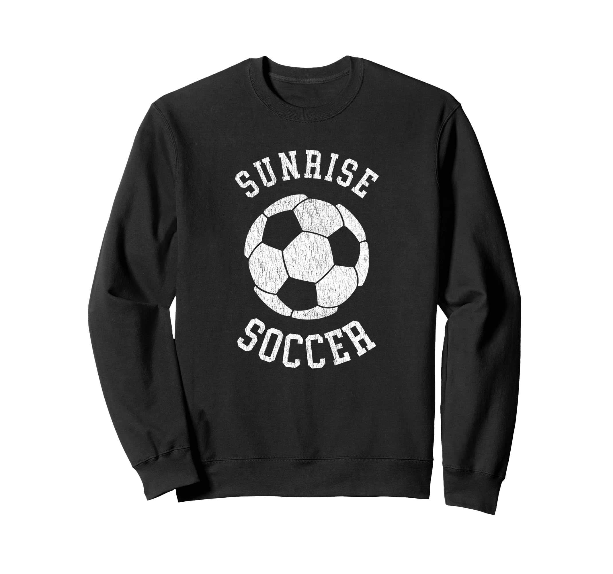 Sunrise Soccer Distressed 90S Sweatshirt - Casual Everyday Wear for Adults