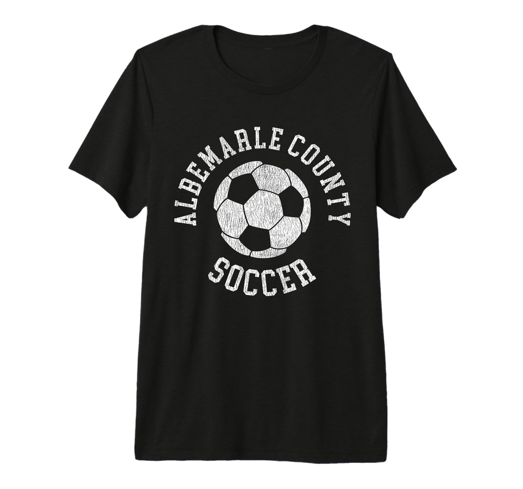 Albemarle County Soccer Distressed 90S T-Shirt - Streetwear Style Unisex