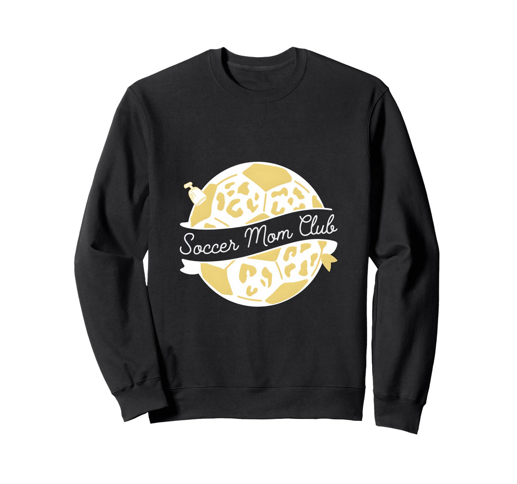 Soccer Mom Club Leopard Soccer Mom Sweatshirt - Unique Graphic Men Women