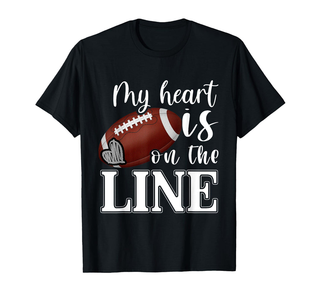My Heart Is Line Soccer Sunset T-Shirt - Trendy Graphic Unisex