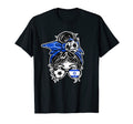 Messy Bun Hair Israeli Soccer T-Shirt - Fun Novelty Design Men Women
