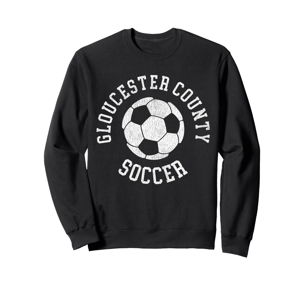 Gloucester County Soccer Distressed Sweatshirt - Graphic Print for Adults