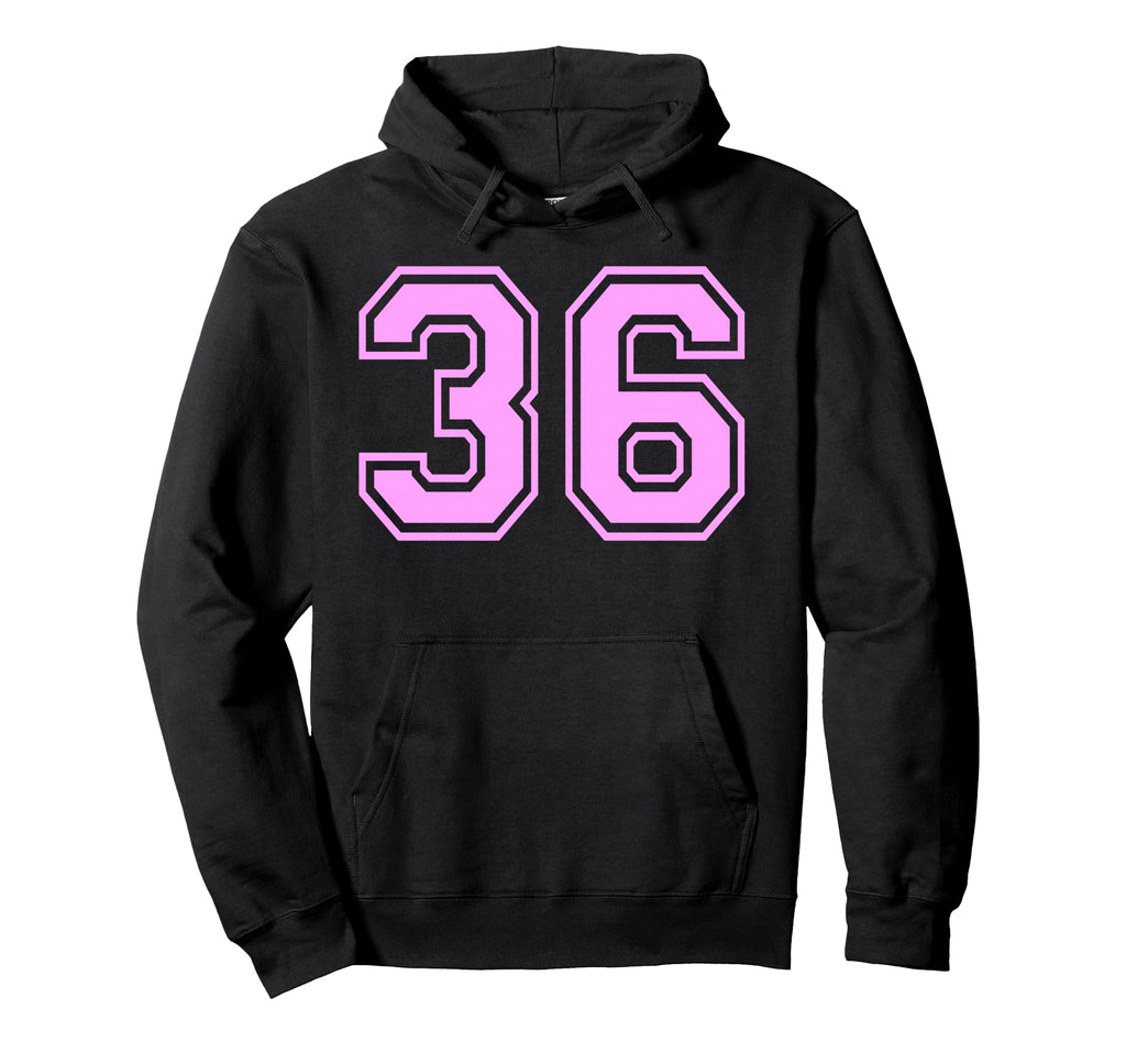 36 Number Thirty Six Sports Varsity Hoodie - Fun Novelty Design Men Women
