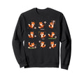 Silly Fox Playing Soccer Player Sweatshirt - Streetwear Style for Adults