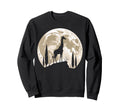 Giraffe Silhouette Full Moon Giraffe Zoo Sweatshirt - Trendy Graphic Unisex