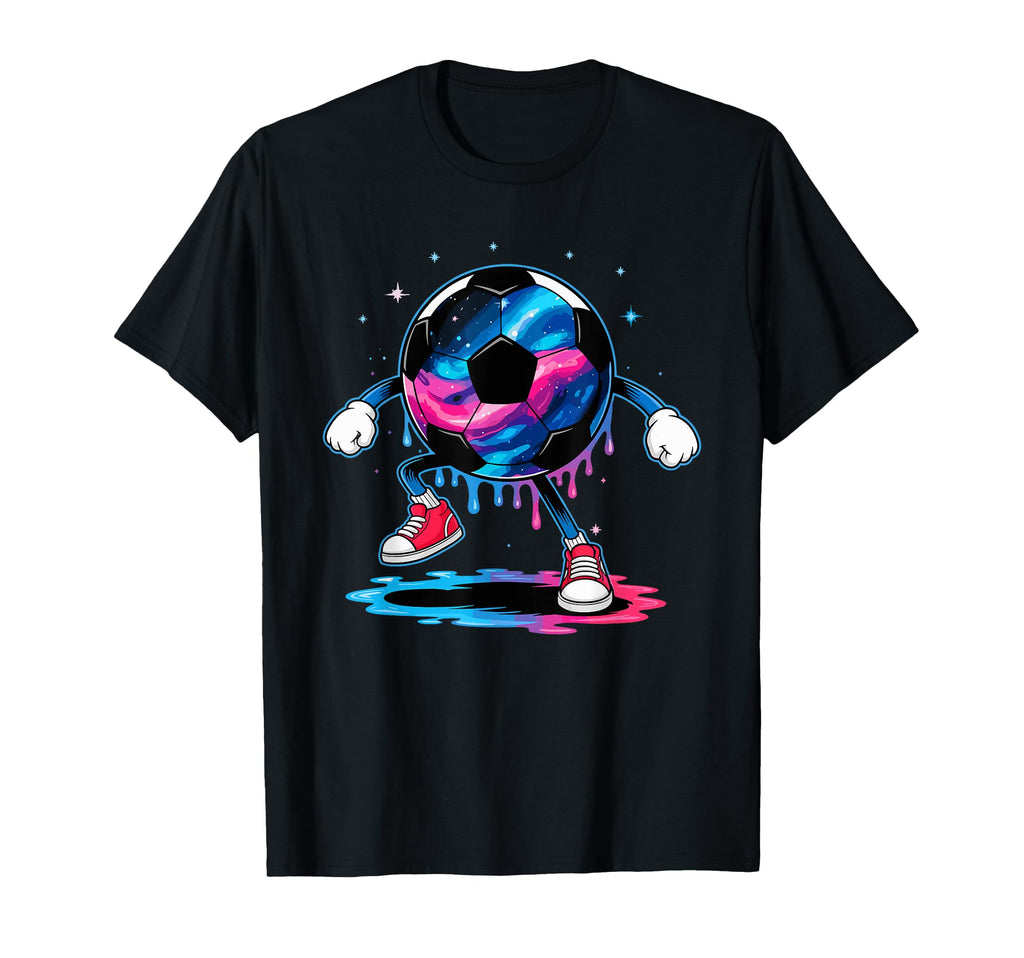Soccer Ball Dripping Street T-Shirt - Streetwear Style for Adults