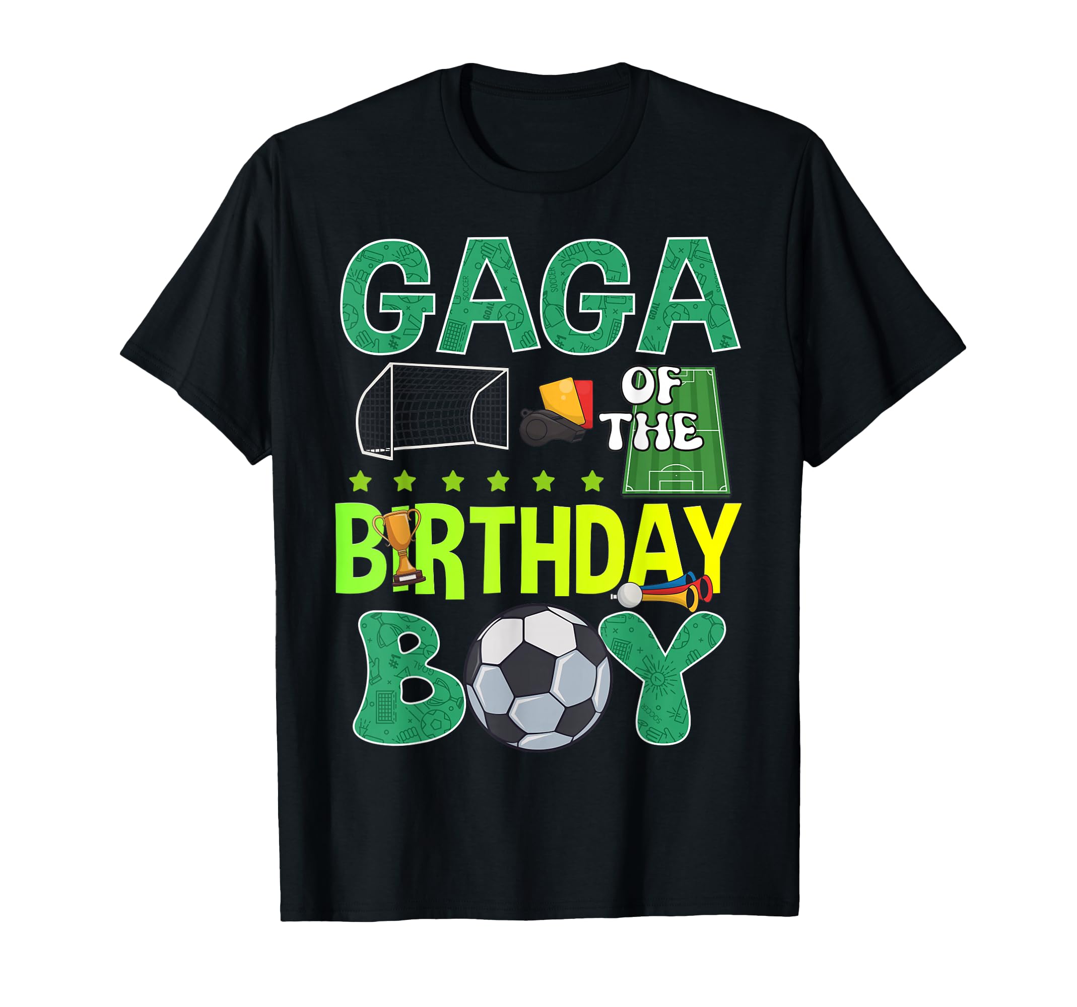 Soccer Goal Birthday Party Trophy Ball Gaga T-Shirt - Trendy Graphic Unisex
