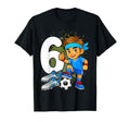6 Year Old Birthday Soccer Themed T-Shirt - Fun Novelty Design Men Women