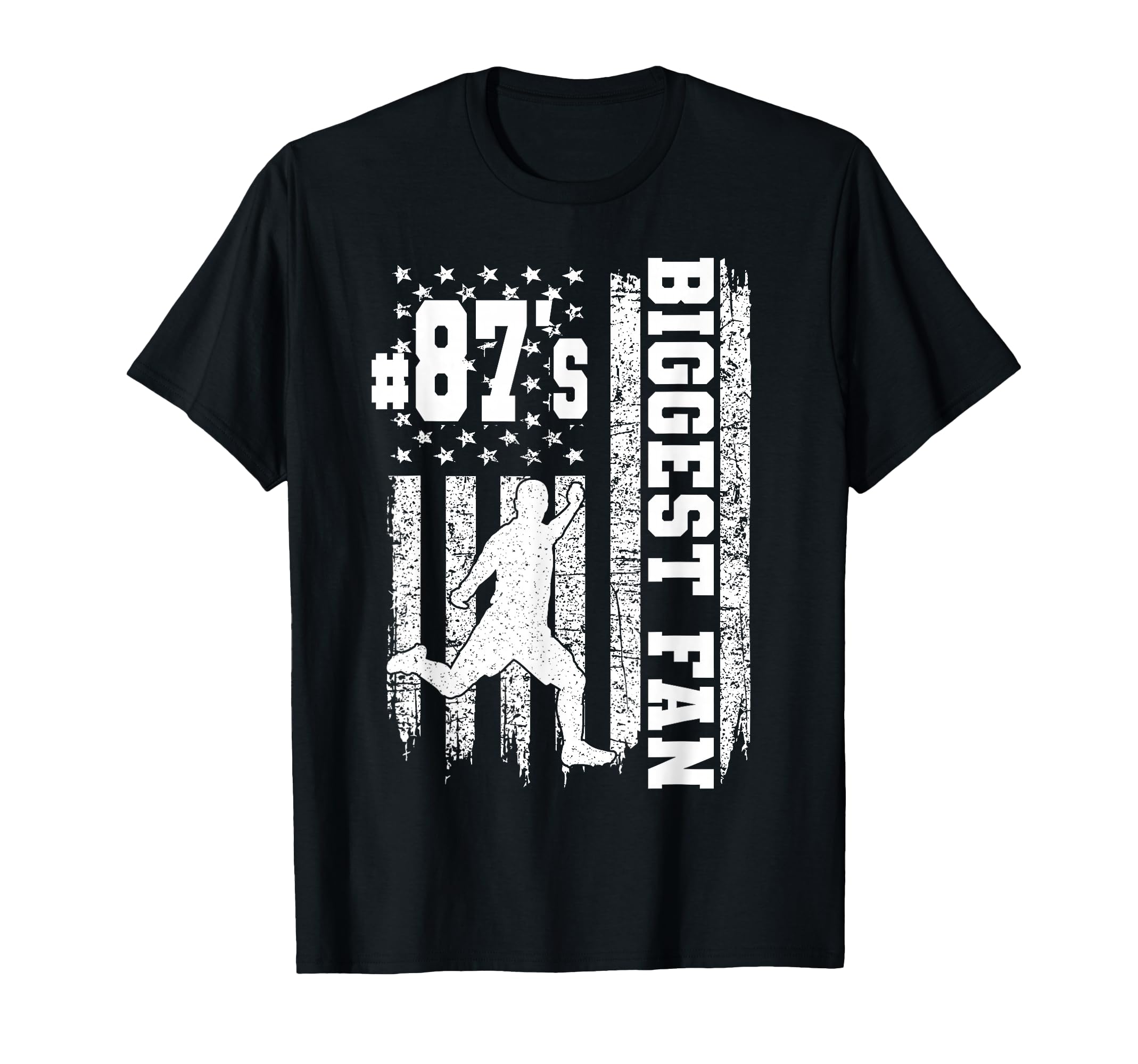 Soccer Biggest Fan Number 87 Proud Football T-Shirt - Graphic Print Unisex
