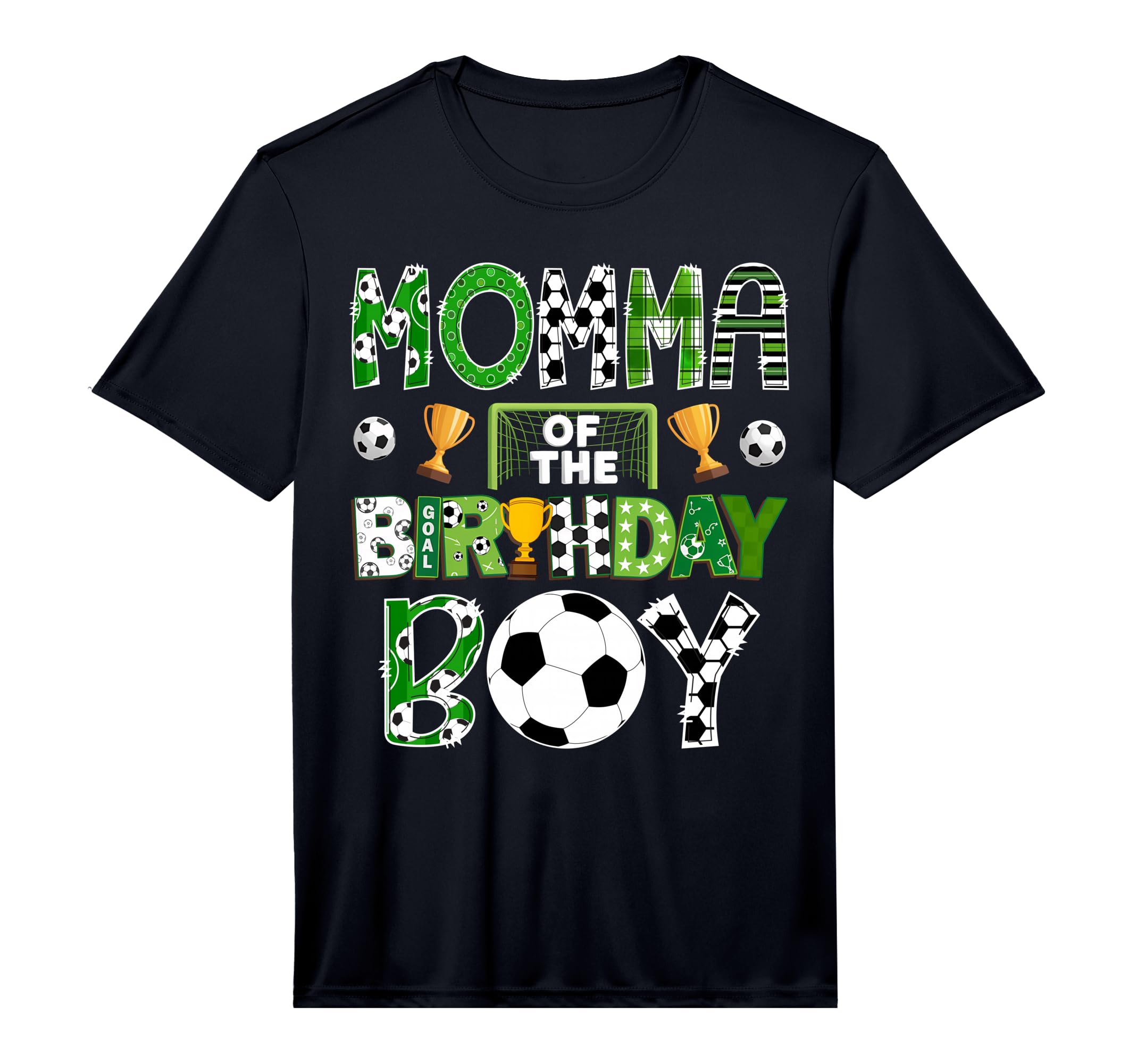 Momma Birthday Soccer Player Game Day T-Shirt - Unique Graphic Unisex