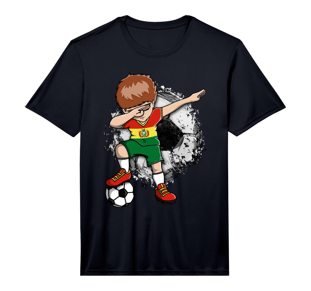 Dabbing Soccer Bolivia Jersey T-Shirt - Aesthetic Graphic for Adults