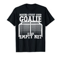 Ice Hockey Goalie Goalkeeper Behind T-Shirt - Custom Art Print Men Women