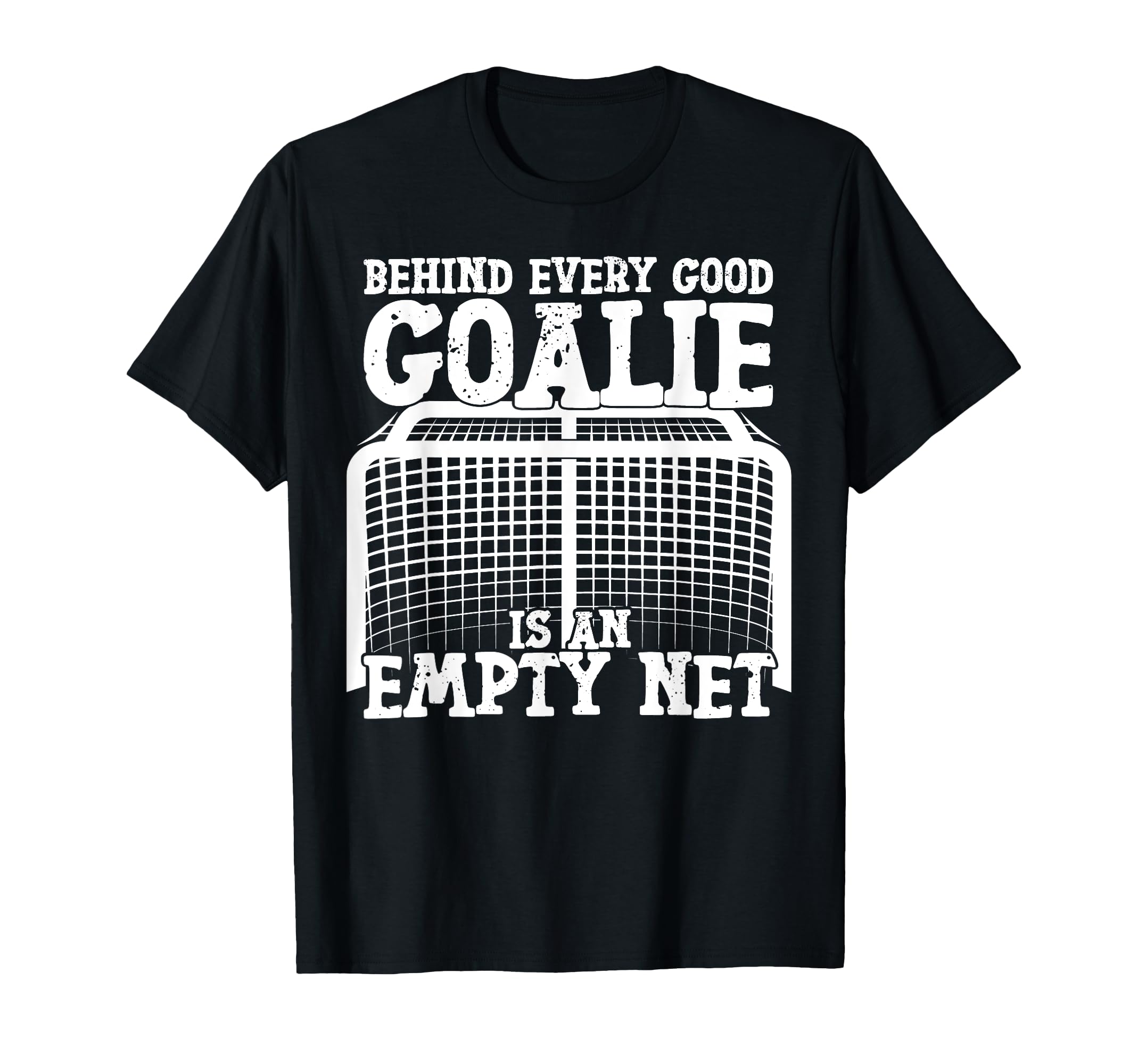 Ice Hockey Goalie Goalkeeper Behind T-Shirt - Custom Art Print Men Women