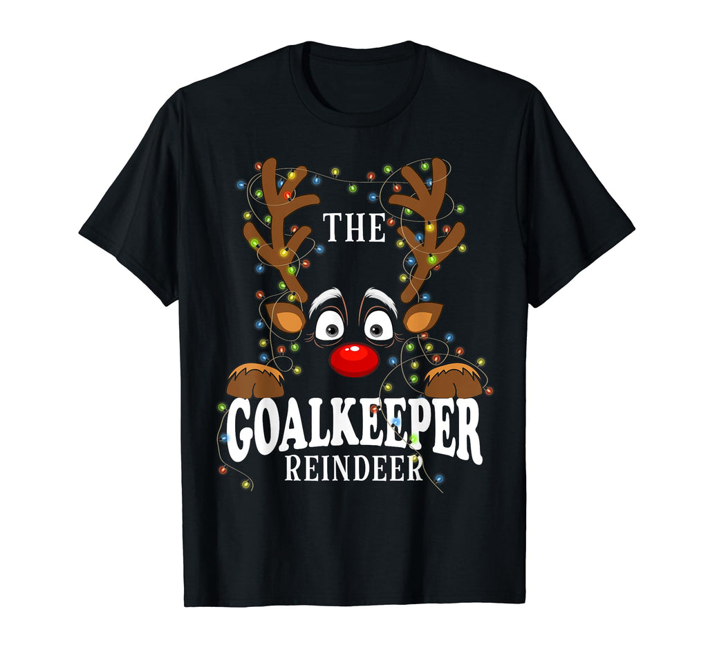 Matching Family Goalkeeper Reindeer T-Shirt - Novelty Apparel Unisex