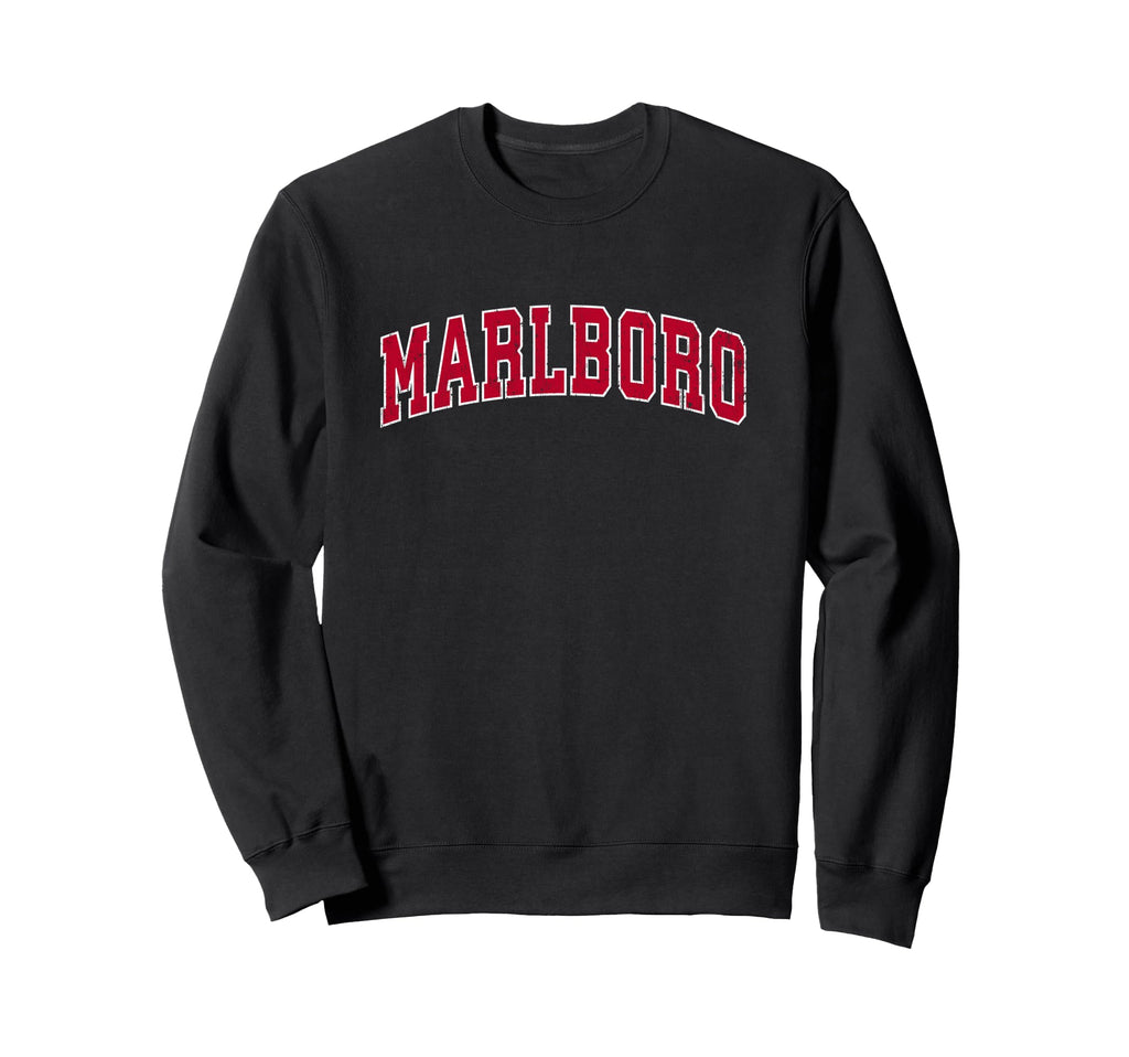 Marlboro New Jersey Nj Sports Red Sweatshirt - Casual Everyday Wear Unisex