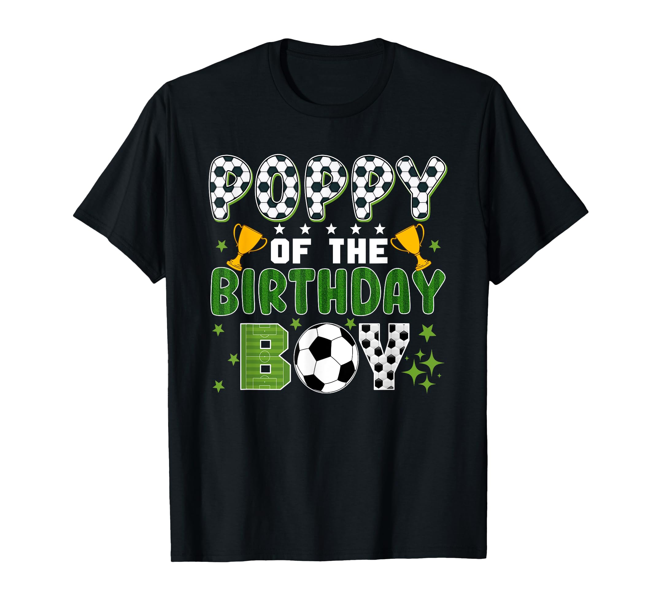 Poppy Birthday Soccer Group Family T-Shirt - Minimalist Print for Adults