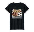 Peace Love Soccer Lover Cow Soccer T-Shirt - Minimalist Print Unisex