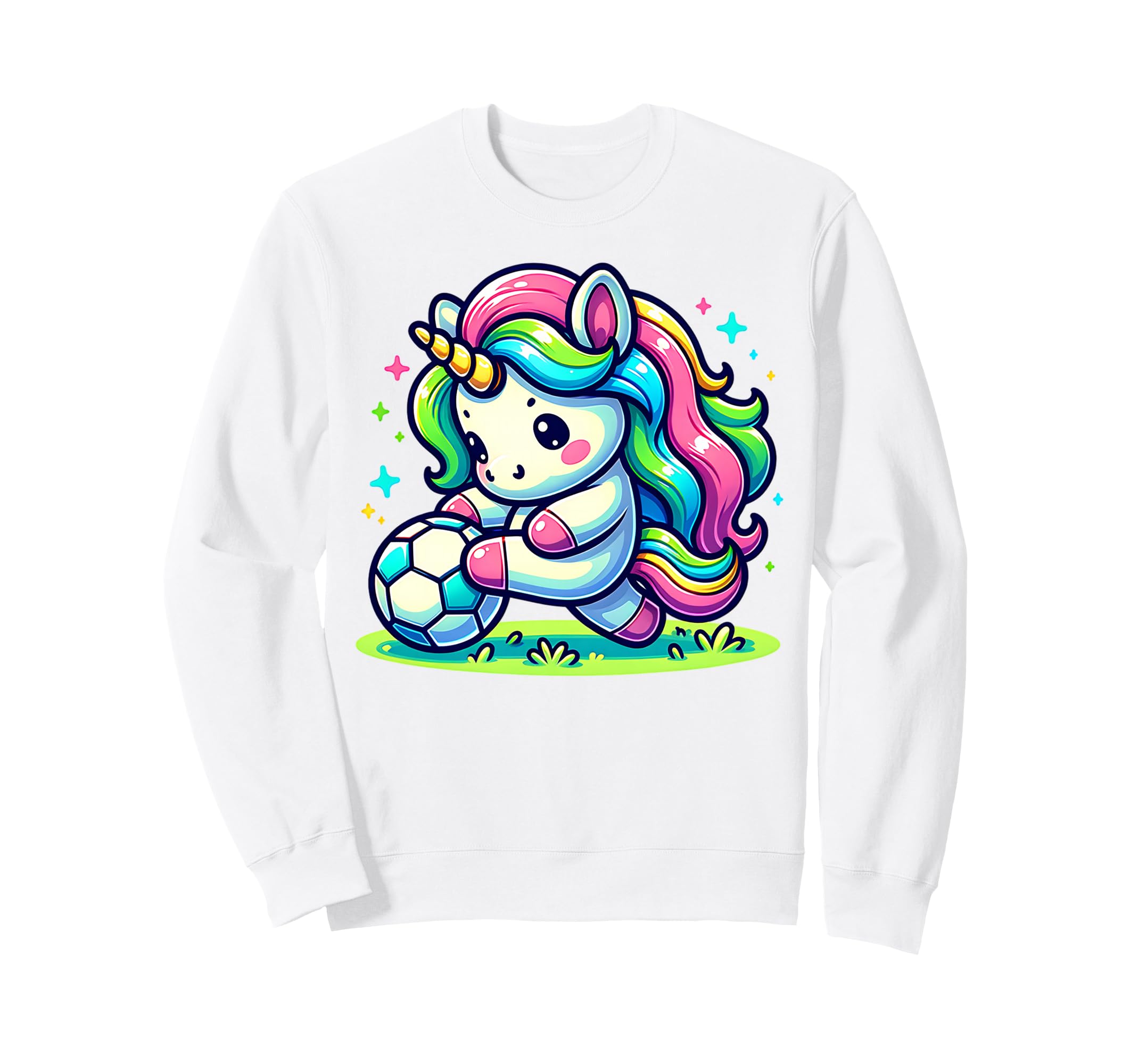 Footballer Unicorn Fans Soccer Sweatshirt - Aesthetic Graphic for Adults