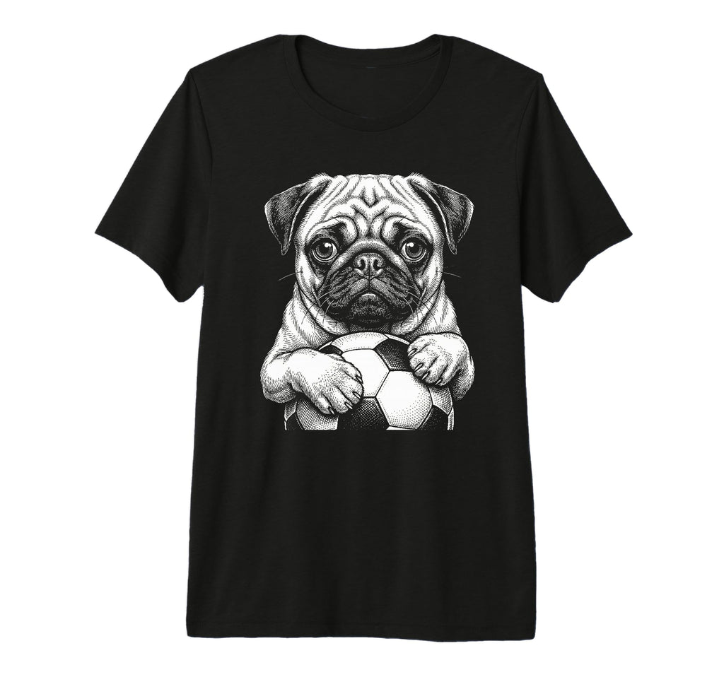 Fans Ball Mascot Black And White Dog T-Shirt - Trendy Graphic for Adults