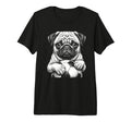 Fans Ball Mascot Black And White Dog T-Shirt - Trendy Graphic for Adults
