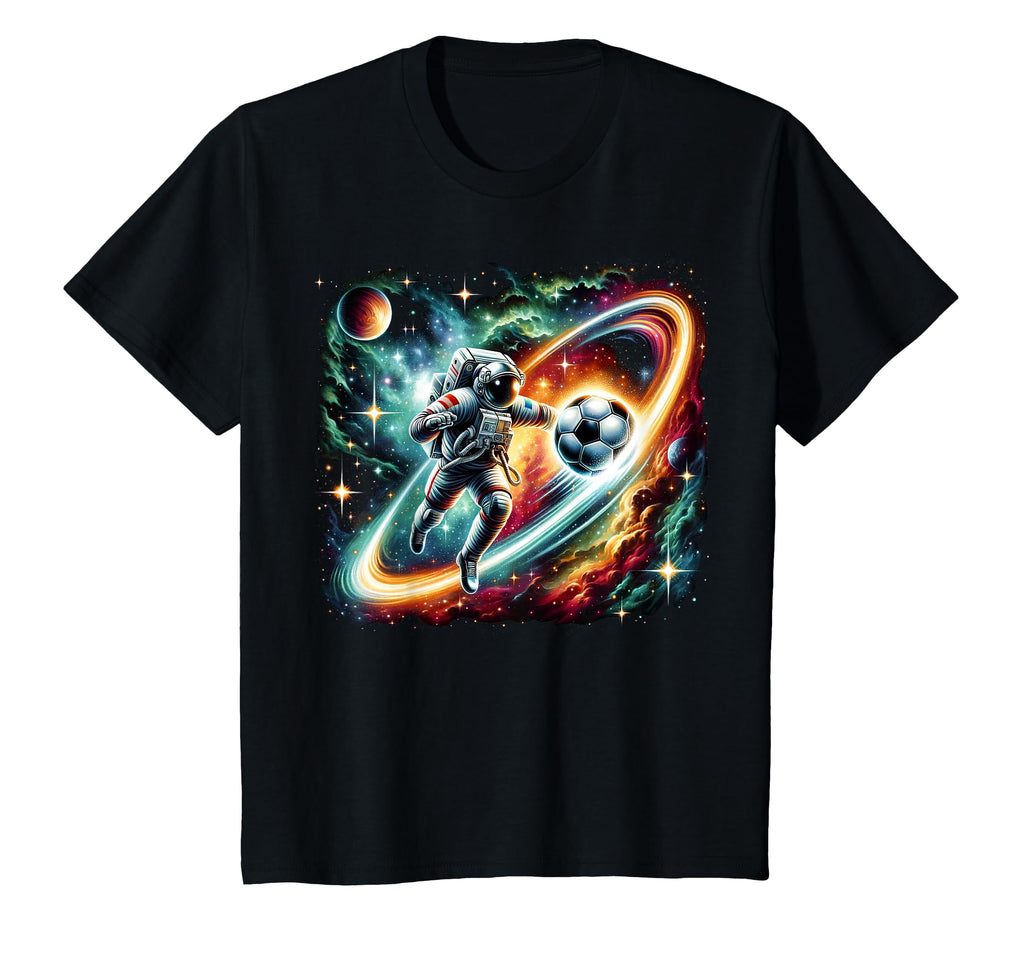 Funny Space Soccer Astronaut Soccer T-Shirt - Custom Art Print for Adults