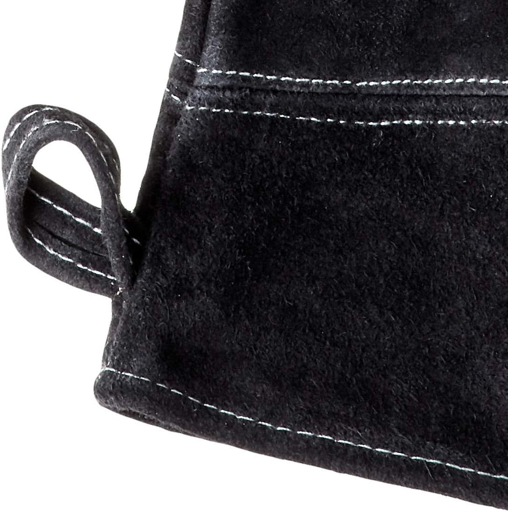 Outset 76604 Leather One-Size Grill Gloves, 15 inch, Black