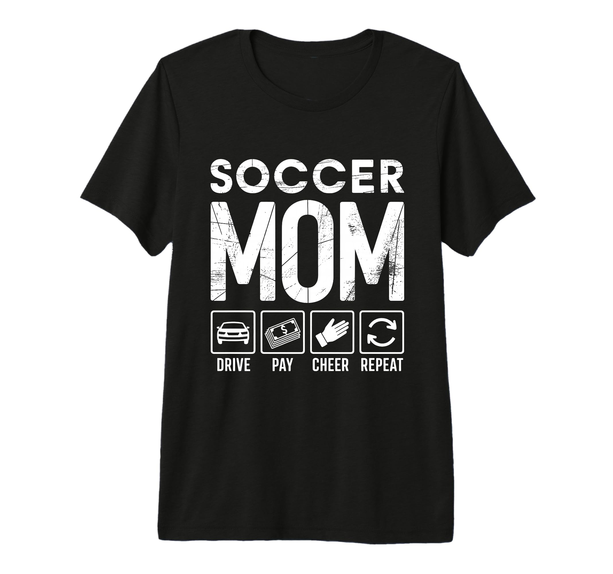 Soccer Mom Drive Pay Cheer Repeat T-Shirt - Custom Art Print Men Women
