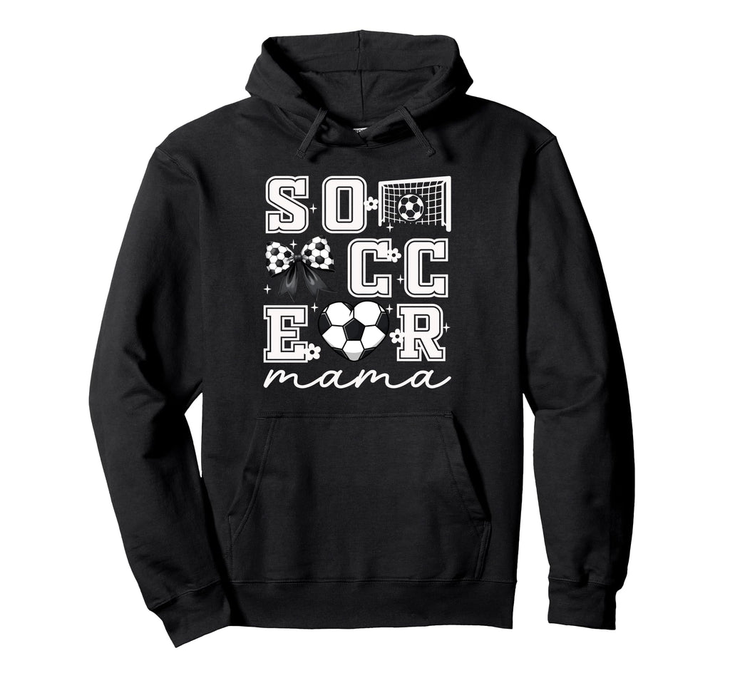 Soccer Mama Coquette Bow Funny Soccer Hoodie - Novelty Apparel Unisex