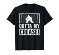 Outta My Crease Ice Hockey Goalkeeper T-Shirt - Unique Graphic for Adults
