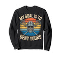 Lacrosse Goalie Deny Goal Lax Sweatshirt - Aesthetic Graphic Unisex