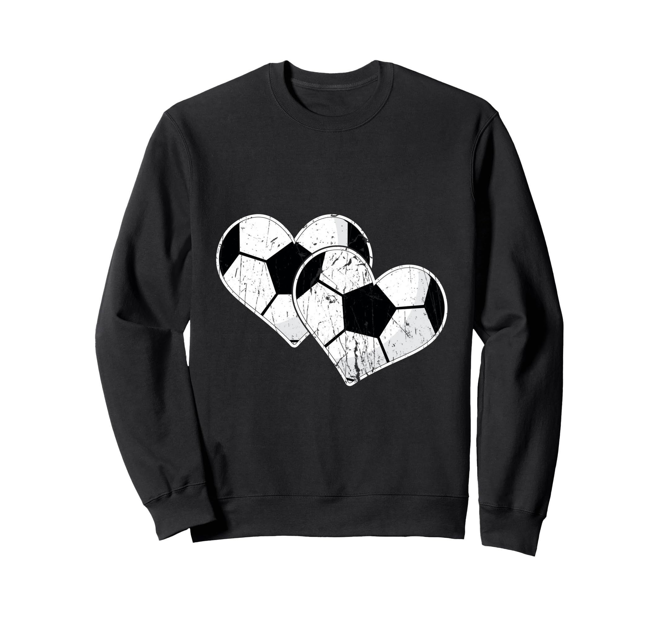Double Heart Soccer Football Sweatshirt - Casual Everyday Wear Men Women