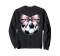 Soccer Coquette Bow Soccer Sweatshirt - Casual Everyday Wear Men Women
