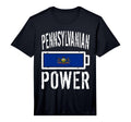 Pennsylvania Flag Pennsylvanian Power T-Shirt - Novelty Apparel Unisex