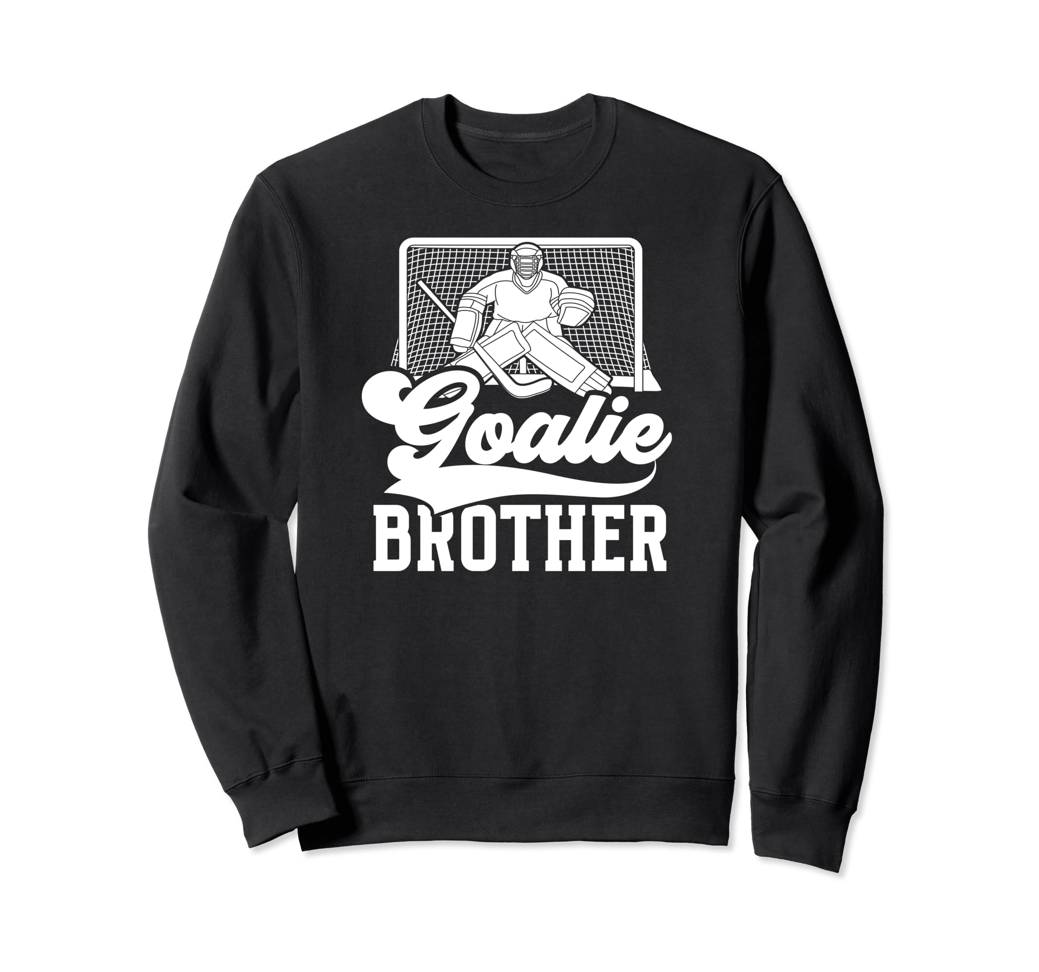 Ice Hockey Goalie Brother Hockey Sweatshirt - Minimalist Print Unisex