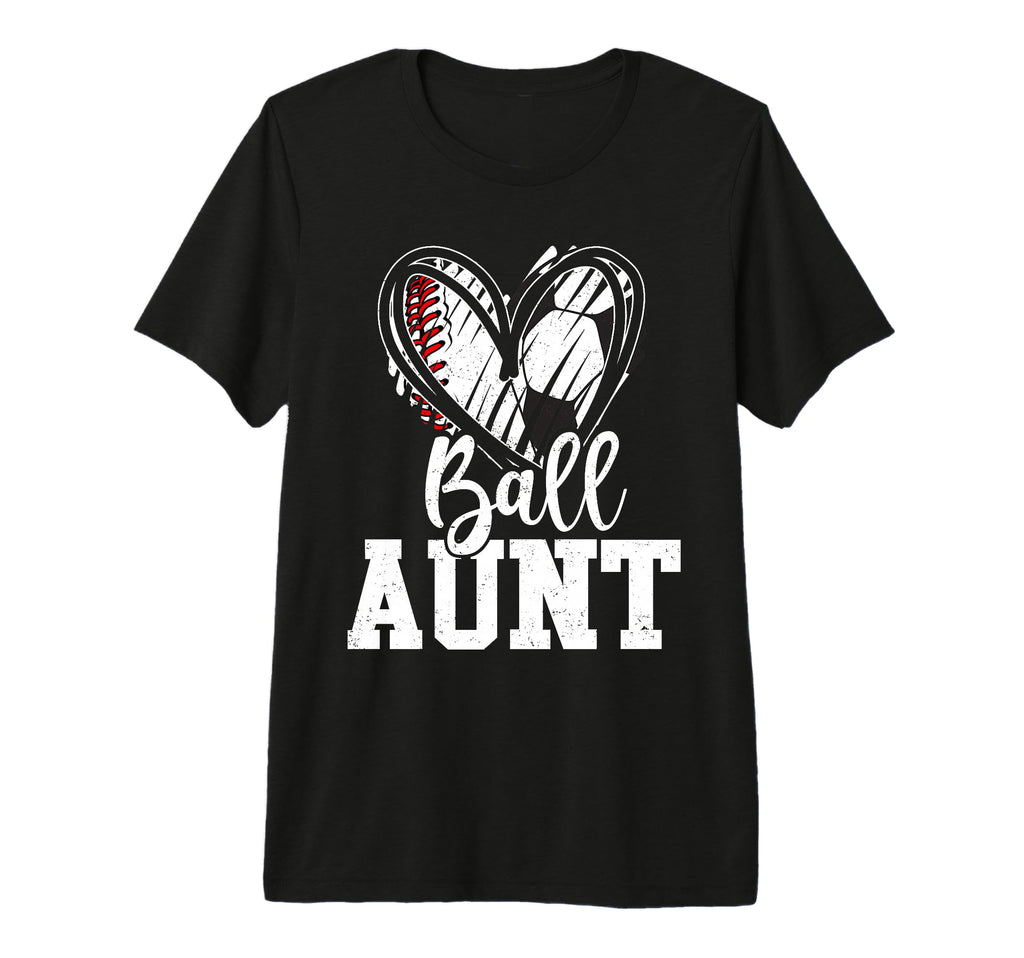 Ball Aunt Baseball Soccer Aunt Tri T-Shirt - Custom Art Print Men Women