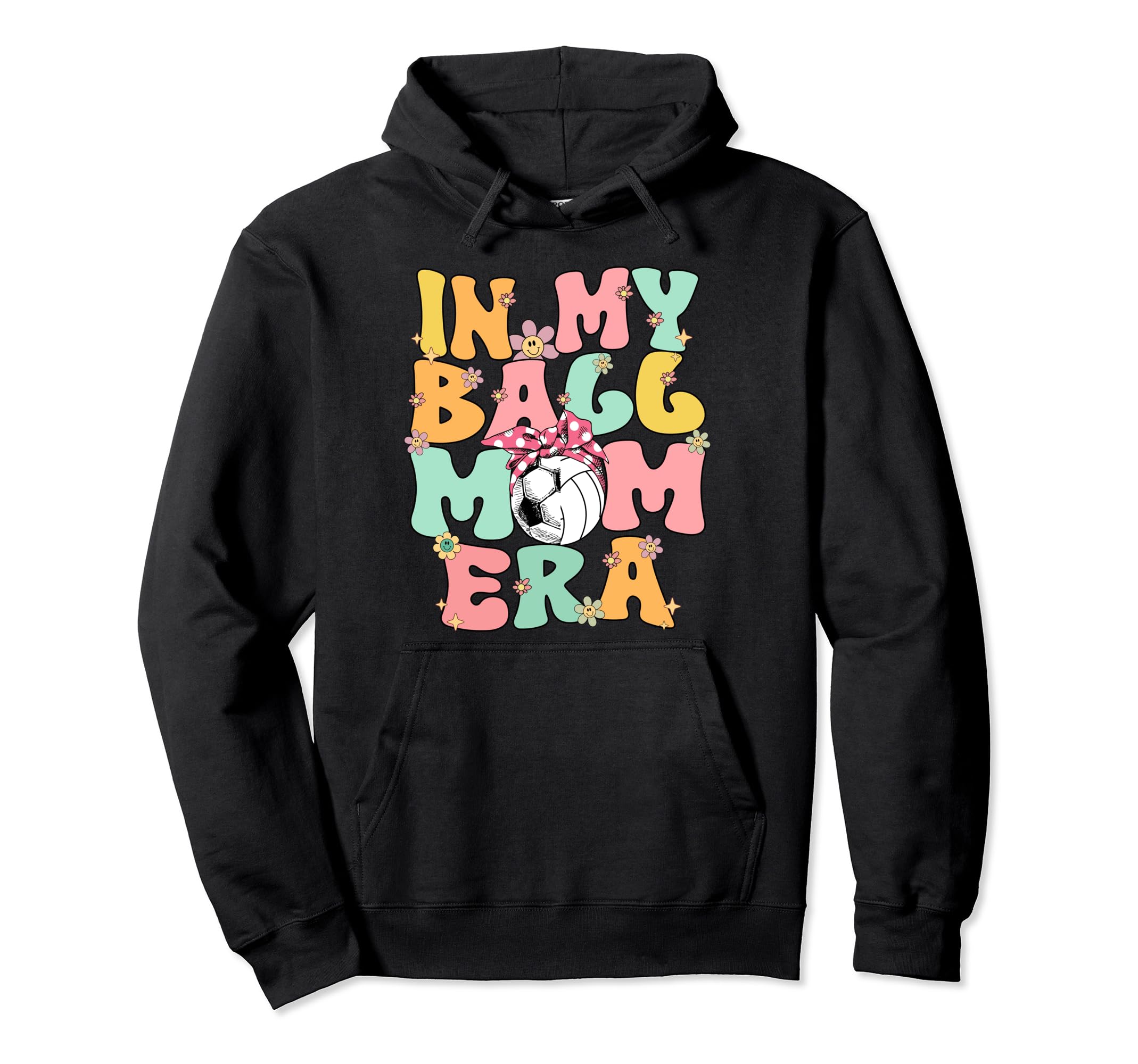 My Ball Mom Era Groovy Soccer Volleyball Hoodie - Unique Graphic Men Women