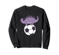 Dino Loves Soccer Dinosaur Sweatshirt - Casual Everyday Wear Men Women