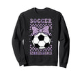 Soccer Sister Ball Purple Sweatshirt - Casual Everyday Wear Unisex
