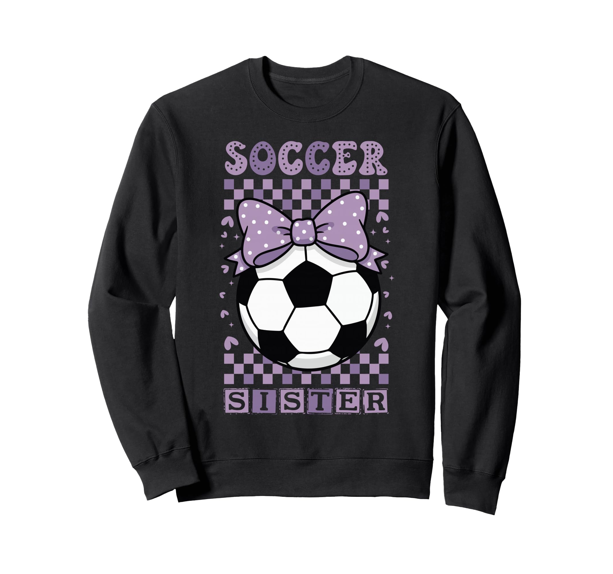 Soccer Sister Ball Purple Sweatshirt - Casual Everyday Wear Unisex